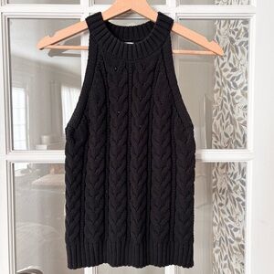 A NEW DAY High Neck Cable Knit Sweater Tank Sz S